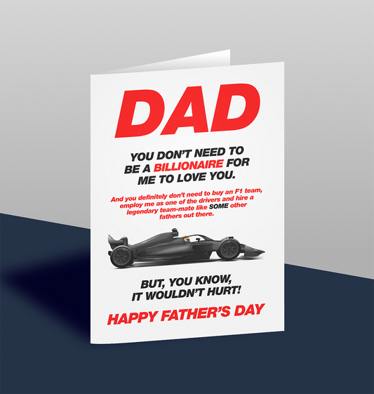 Billionaire - Father's Day Card