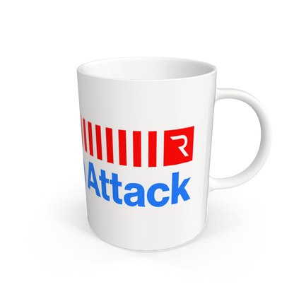 White Flat Out Maximum Attack Mug