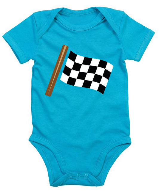 Chequered Flag Baby Grow