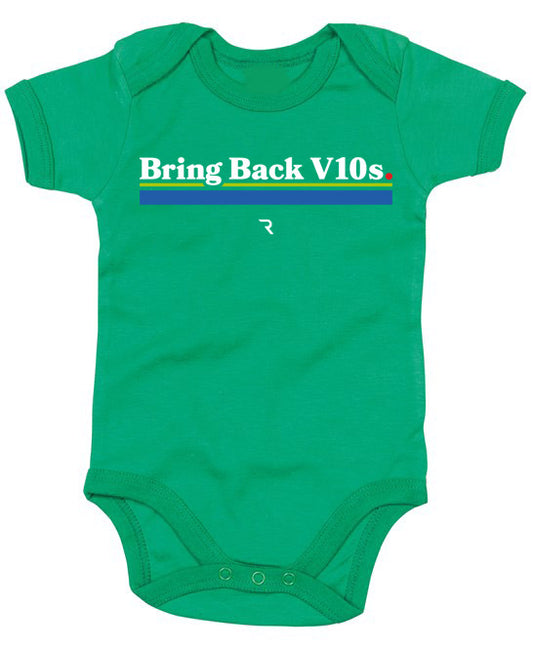 Bring Back V10s Baby Grow - Green