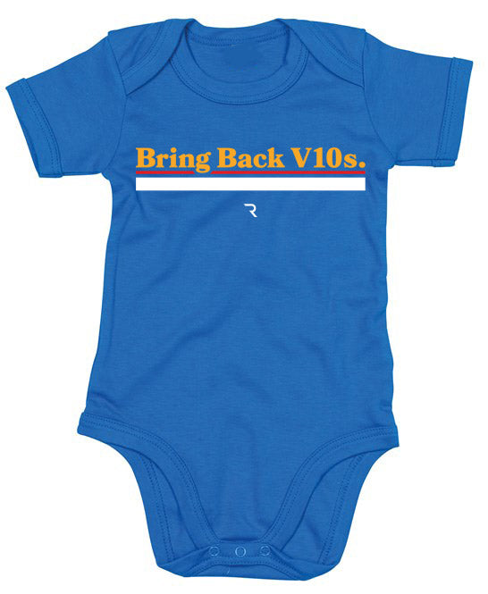 Bring Back V10s Baby Grow - Blue