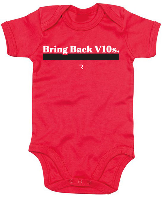 Bring Back V10s Baby Grow - Red