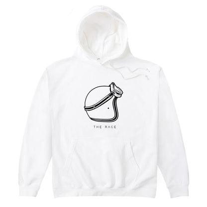 1960s Open Face White Hoodie