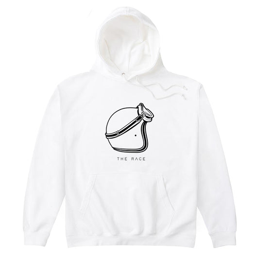 1960s Open Face White Hoodie