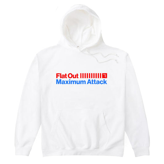 Flat Out Maximum Attack White Hoodie