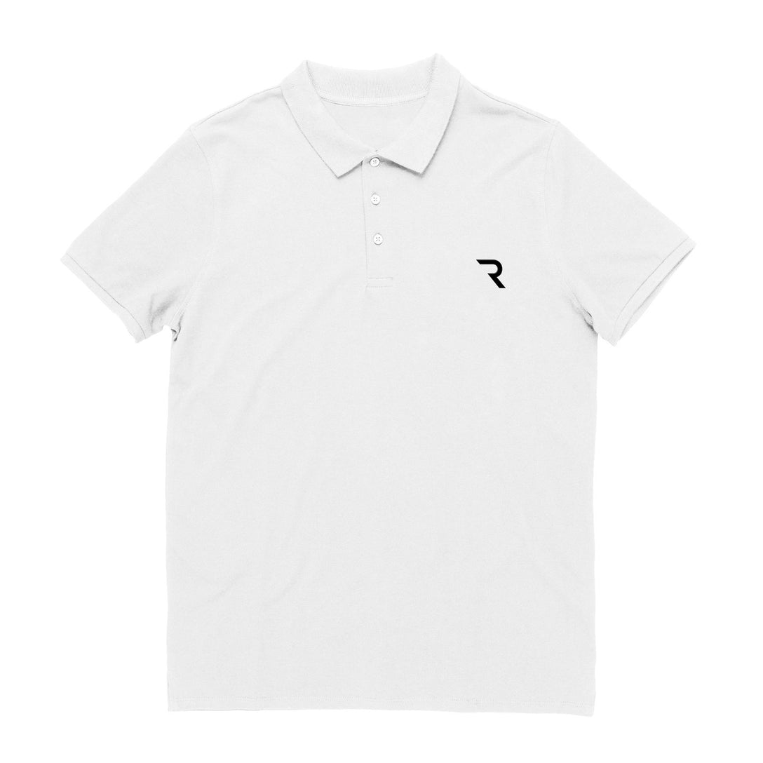 Embroidered The Race Logo White Polo Shirt