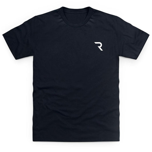 Embroidered R Logo Black T Shirt