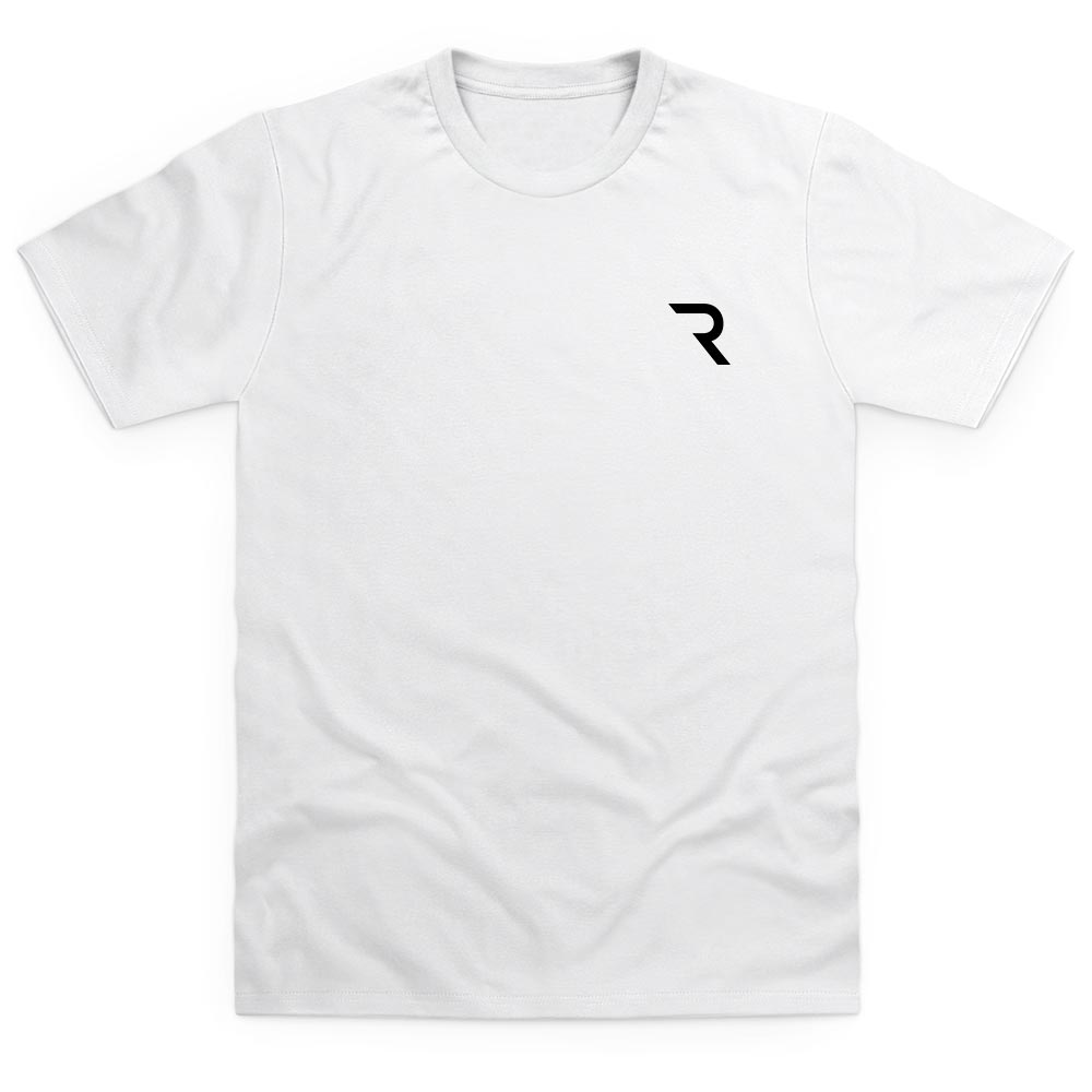 Embroidered R Logo White T Shirt