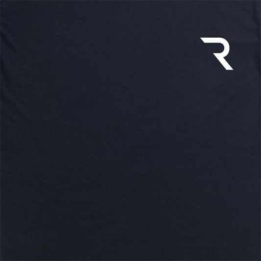 Embroidered R Logo Black T Shirt