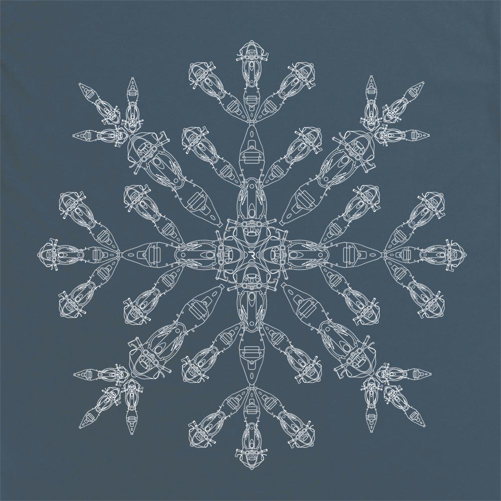 Snowflake - Sports Motorcycle T Shirt