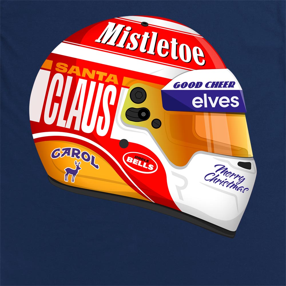 Santa's Race Helmet T Shirt